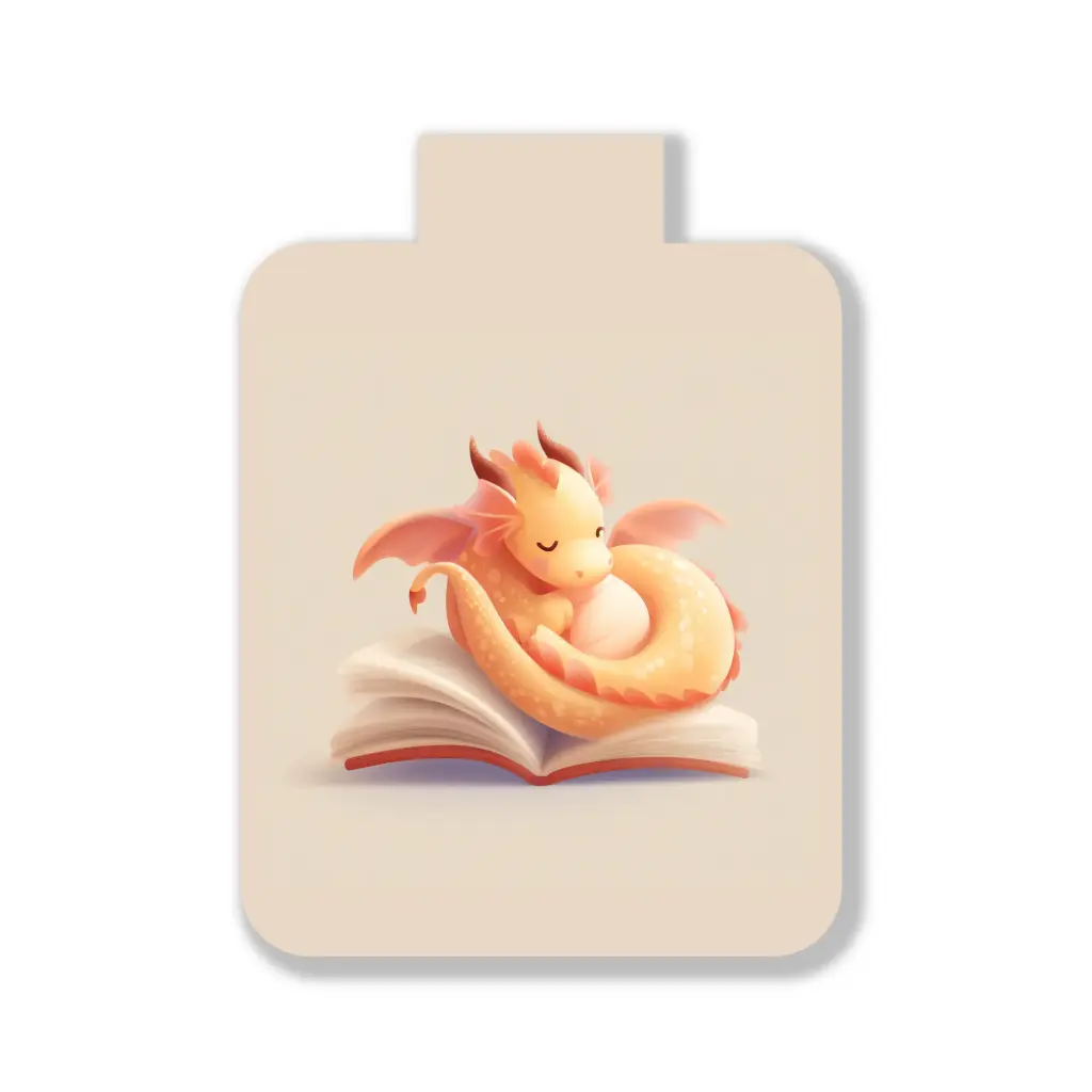 Dragon & Book Magnetic Bookmark