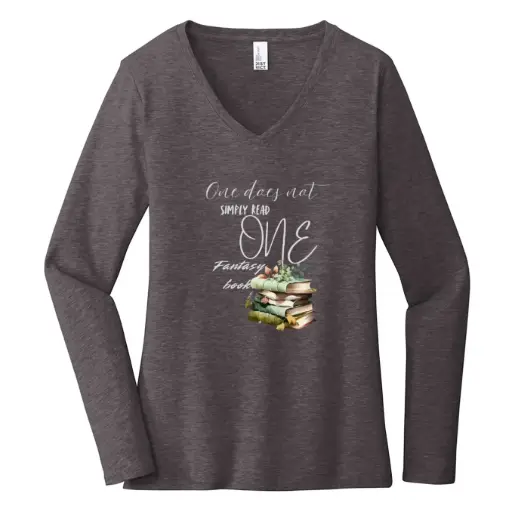  One Does Not Simply Read One Fantasy Book Women's Long Sleeve